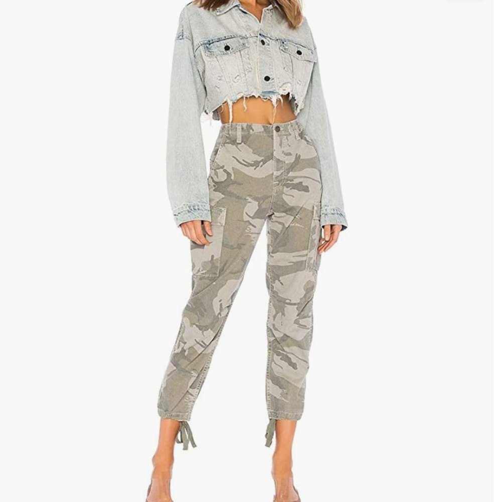 GRLFRND Maxwell Cargo Camo Pants - 24
